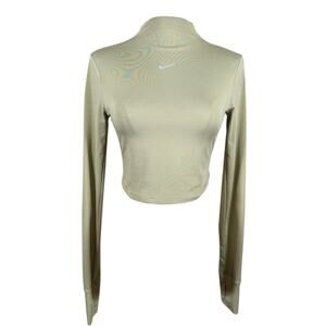Nike Dri-FIT Crop Top Long Sleeve Mock Neck Athleisure Small